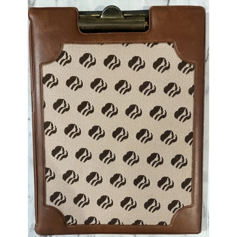 Vintage Girl Scouts Clip Board Note Pad Pocket Folder Woven Portfolio Tapestry